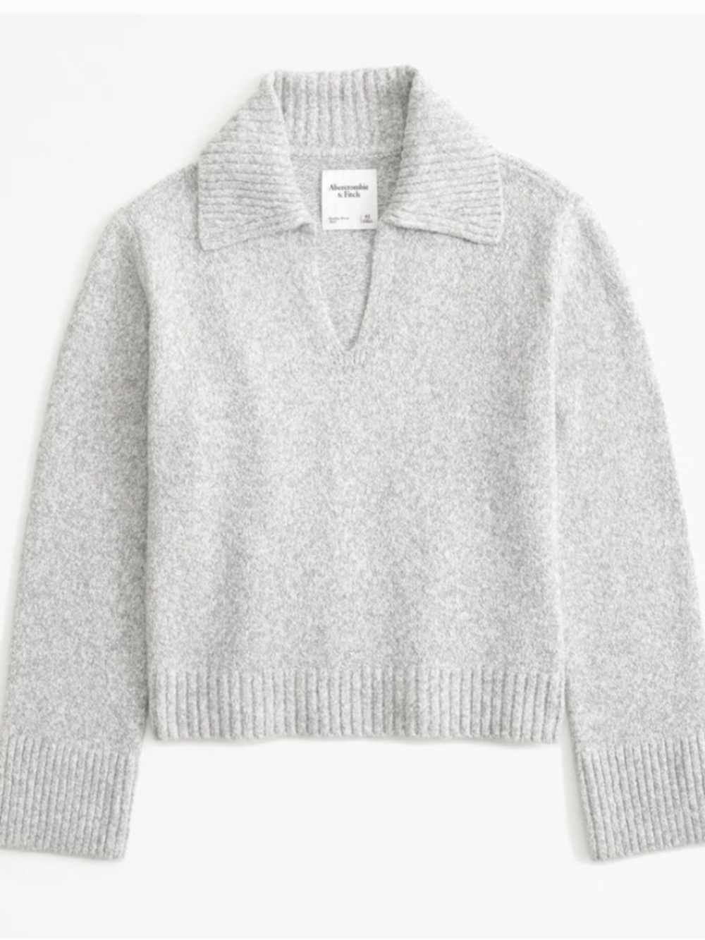 A&F grey collared sweater
